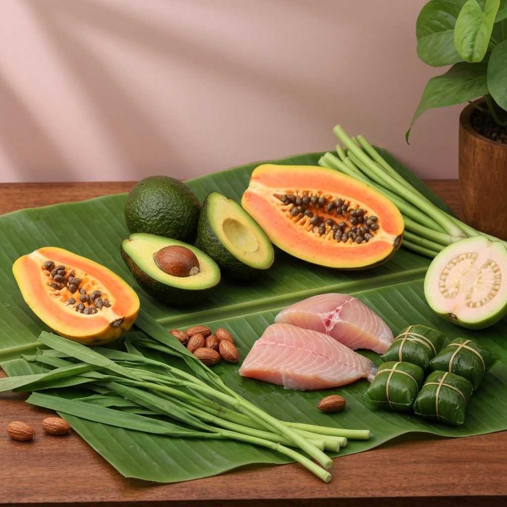 Fresh tropical Indonesian foods