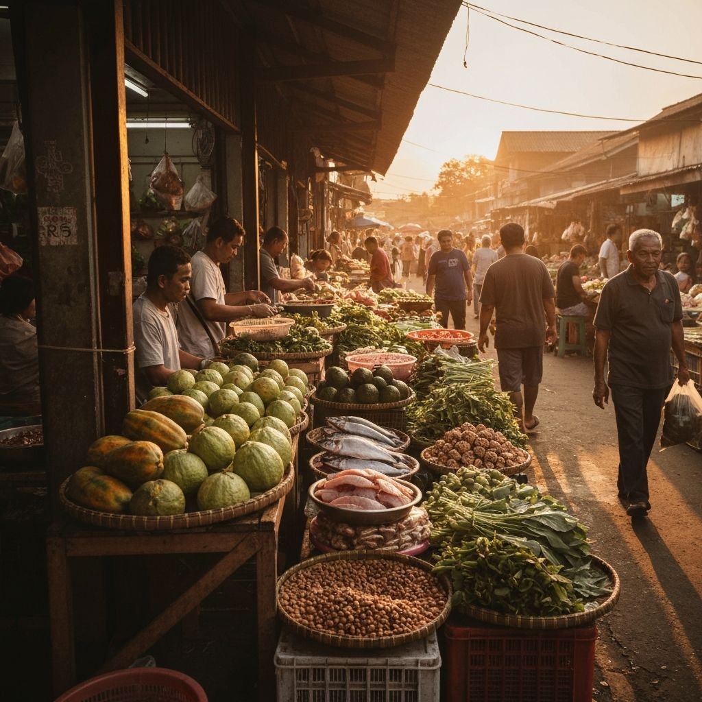 Indonesian local produce market